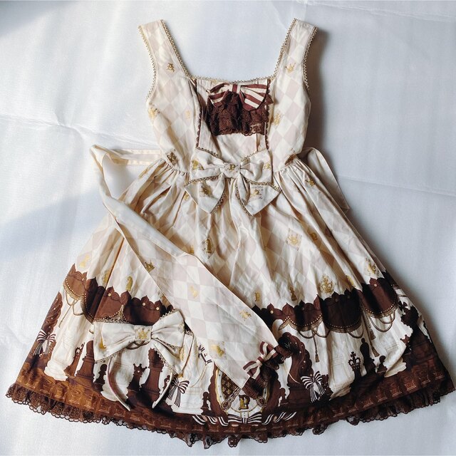 特価店 AngelicprettyチェスチョコレートJSKカチューシャセット
