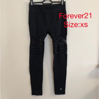 フォーエバートゥエンティーワン(FOREVER 21)のforever21 トレーニング　タイツ　レギンス　ブラック　xs(その他)