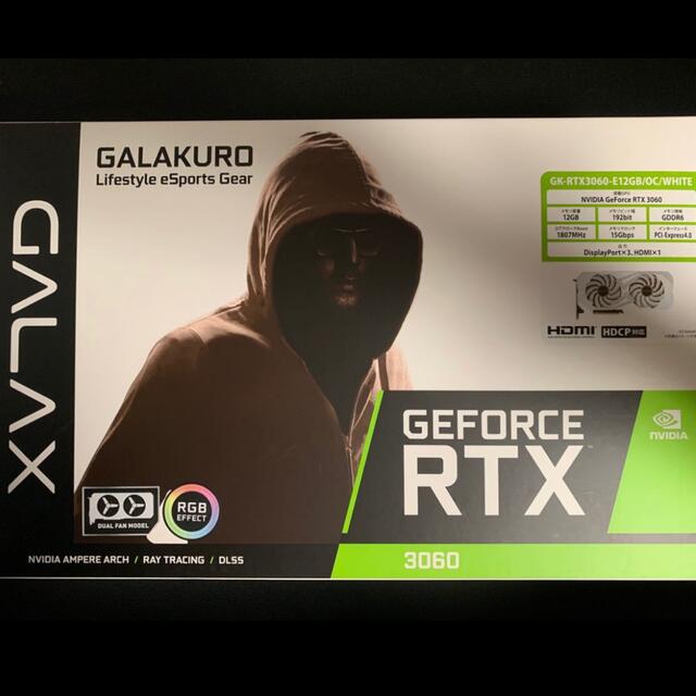 玄人志向 NVIDIA GeForce RTX3060 非LHR WHITE