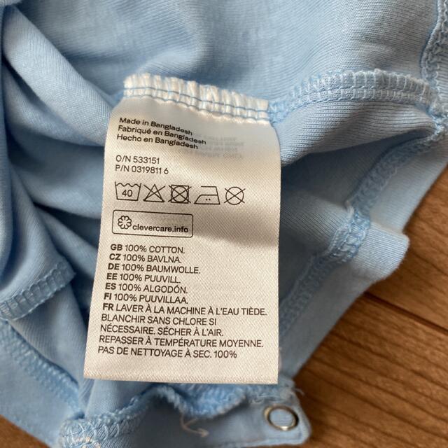 H&H(エイチアンドエイチ)のH&Mシャツロンパース  ベビー キッズ/ベビー/マタニティのベビー服(~85cm)(ロンパース)の商品写真
