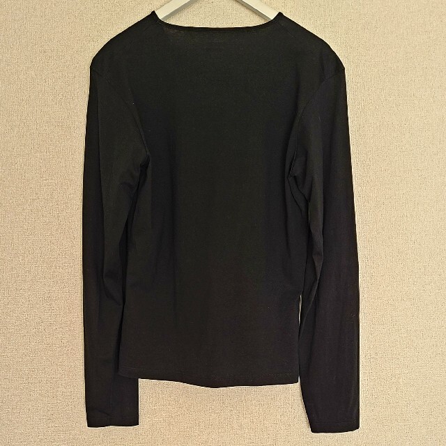 Jil Sander(ジルサンダー)のJIL SANDERジルサンダーVネック長袖tシャツ ブラック sizeS メンズのトップス(Tシャツ/カットソー(七分/長袖))の商品写真