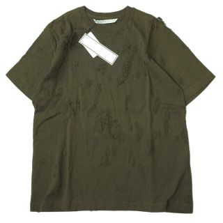 ジョンローレンスサリバン(JOHN LAWRENCE SULLIVAN)のJOHN LAWRENCE SULLIVAN ジョンローレンスサリバン 日本製 DAMAGED TEE ダメージ加工Tシャツ 5A010'17-16 M KHAKI 半袖 クルーネック トップス【新古品】【中古】【JOHN LAWRENCE SULLIVAN】(Tシャツ/カットソー(半袖/袖なし))