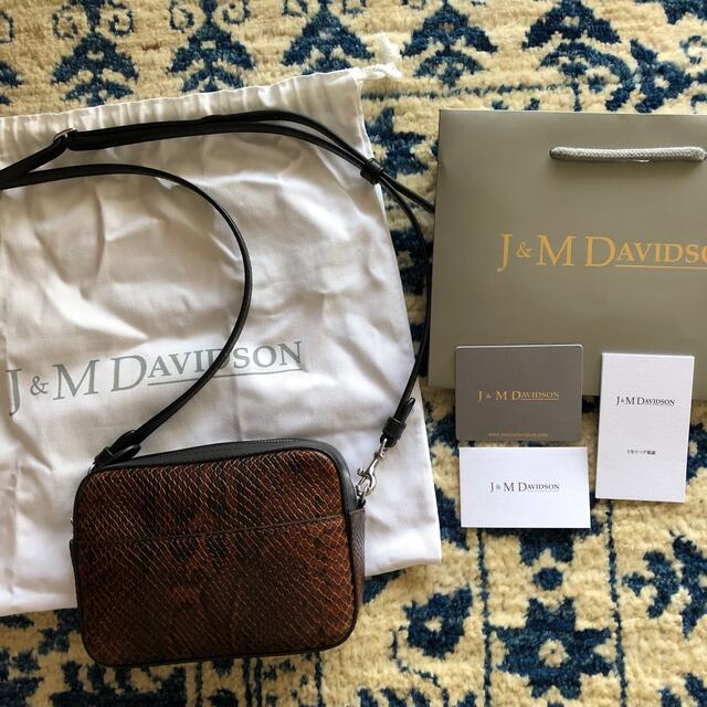 未使用級 j&m davidson 1815n パイソン ポーチ キャメル 蛇革 | dpcoman.om