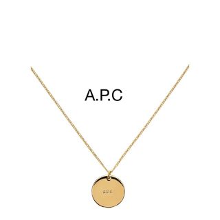 A.P.C. アーペーセーロゴ ペンダントネックレス ゴールドアーペーセー