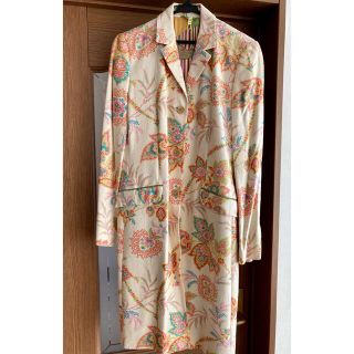 エトロ(ETRO)の【美品・クリーニング済み・エトロ】スプリングロングコート　42(ロングコート)