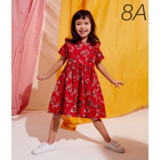 プチバトー(PETIT BATEAU)の新品未使用  プチバトー  プリント  半袖  ワンピース  8ans(ワンピース)