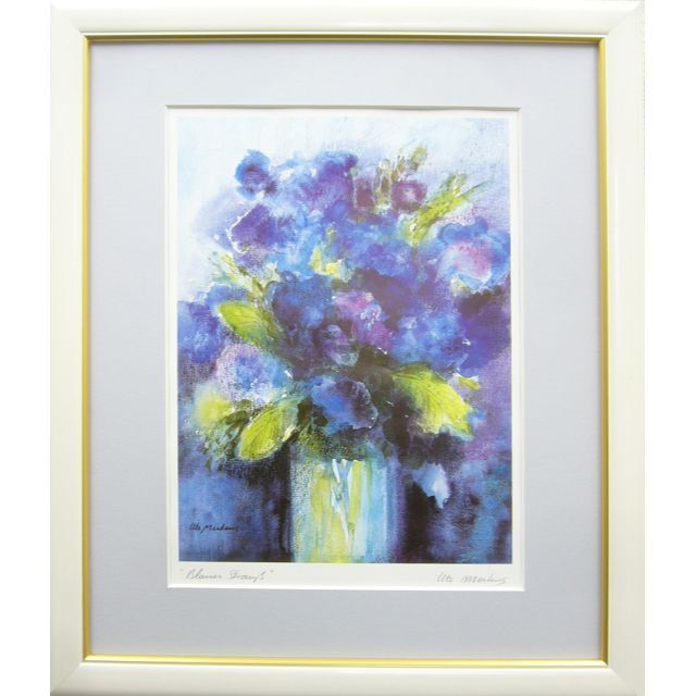 絵画 作者不詳 アートポスター 静物画 縁起物 青い紫陽花の通販 絵画 作者不詳 アートポスター 静物画 縁起物 青い紫陽花の通販