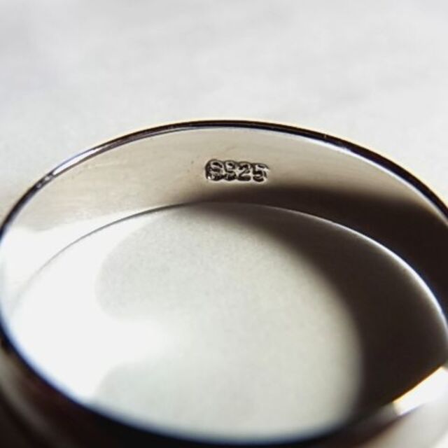 未使用品SVシルバー925リング指輪15号アルファベット刻印ピンキーリングメンズ メンズのアクセサリー(リング(指輪))の商品写真