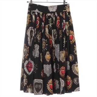 ドルチェアンドガッバーナ(DOLCE&GABBANA)のドルチェ&ガッバーナ  コットン 36 ブラック レディース スカート(その他)