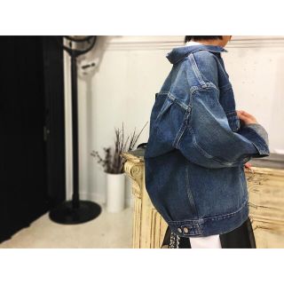 HYKE デニムジャケット BIG FIT Gジャン ダメージデニム-