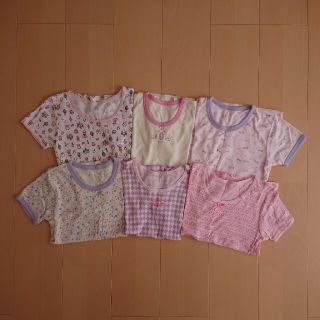 ニシマツヤ(西松屋)の＊JUNJUN様専用＊【美品】130サイズ 女の子 半袖 肌着 6着 セット(下着)