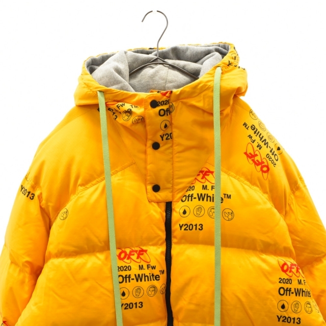 OFF-WHITE(オフホワイト)のOFF-WHITE オフホワイト 19AW Industrial Zipped Puffer OMED019F19F06003 インダストリアルジップドパファージャケット ダウンブルゾン イエロー メンズのジャケット/アウター(ダウンジャケット)の商品写真