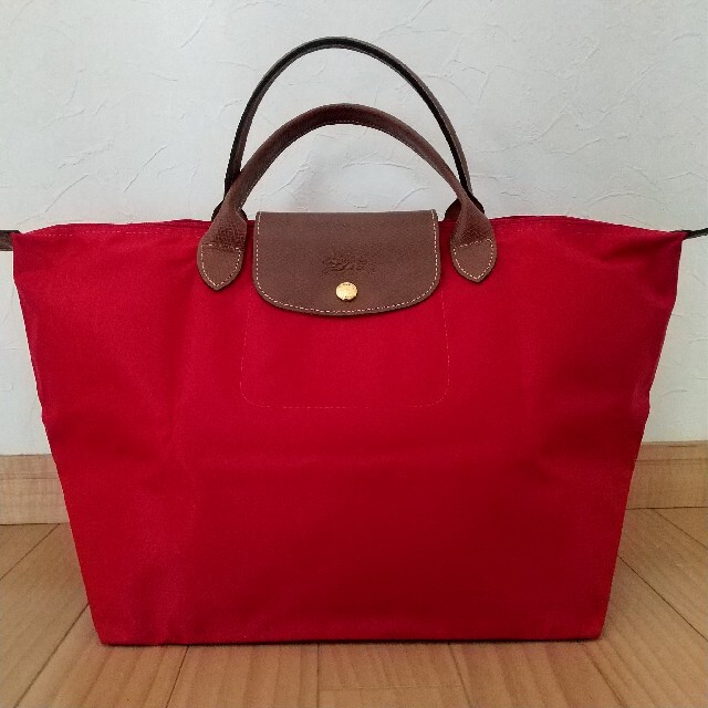 LONGCHAMP - LONGCHAMP ロンシャンプリアージュ トート バッグ 赤の ...