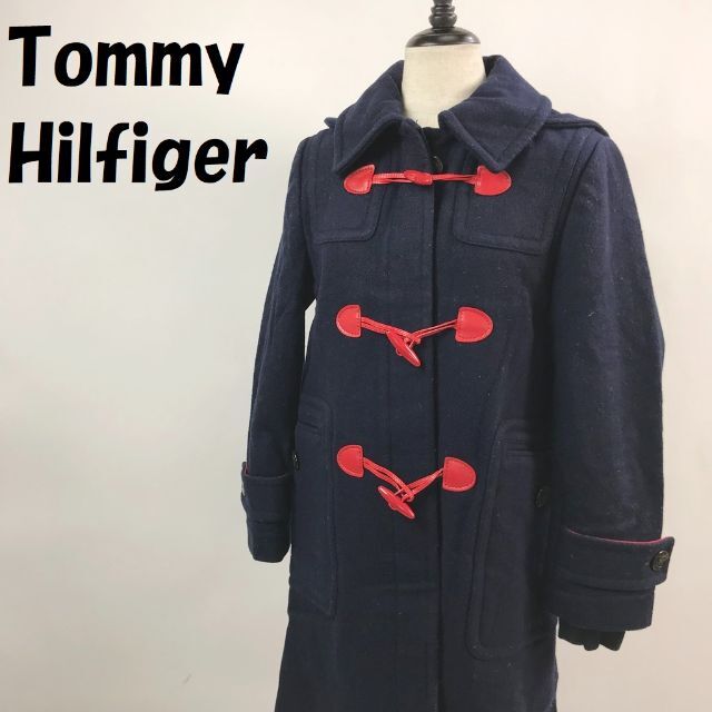 TOMMY HILFIGER(トミーヒルフィガー)の【人気】トミーヒルフィガー ダッフルコート フード取り外し可 S レディース レディースのジャケット/アウター(ダッフルコート)の商品写真
