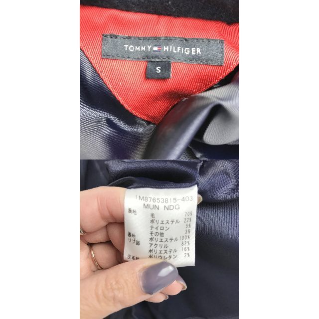 TOMMY HILFIGER(トミーヒルフィガー)の【人気】トミーヒルフィガー ダッフルコート フード取り外し可 S レディース レディースのジャケット/アウター(ダッフルコート)の商品写真