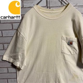 カーハート(carhartt)の90s 古着 カーハート ロゴタグ ポケットT ビッグシルエット ゆるだぼ(Tシャツ/カットソー(半袖/袖なし))