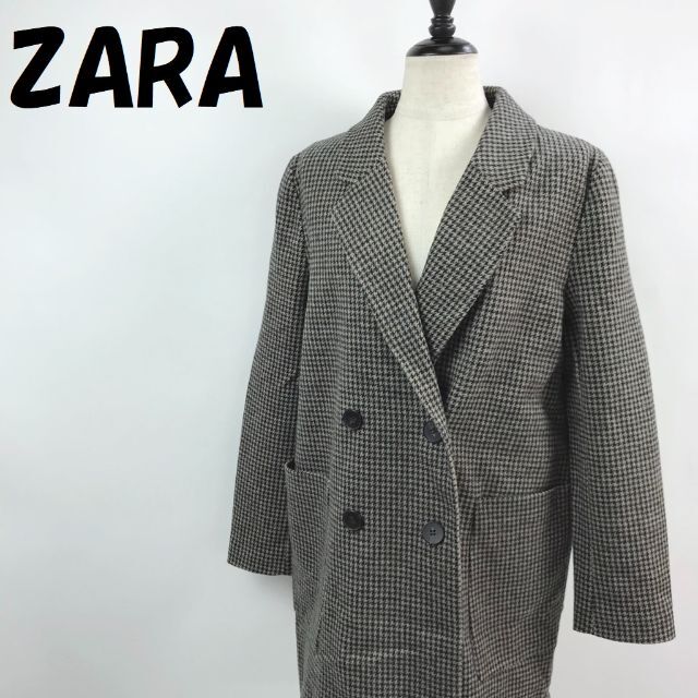 ZARA - 【人気】ザラ ダブルブレストコート ダブルボタン 千鳥柄