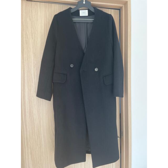 IENA(イエナ)のイエナ　ブラック　コート レディースのジャケット/アウター(ロングコート)の商品写真