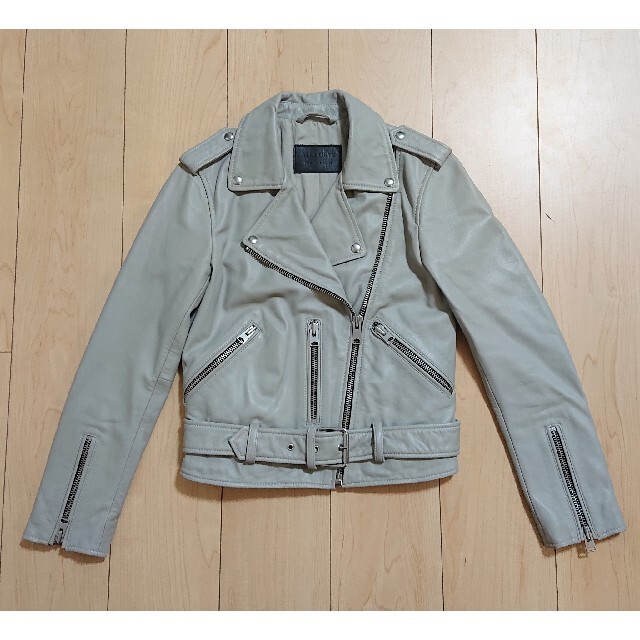 美品 ALLSAINTS ラムレザージャケット 革ジャン レザーダブルライダース