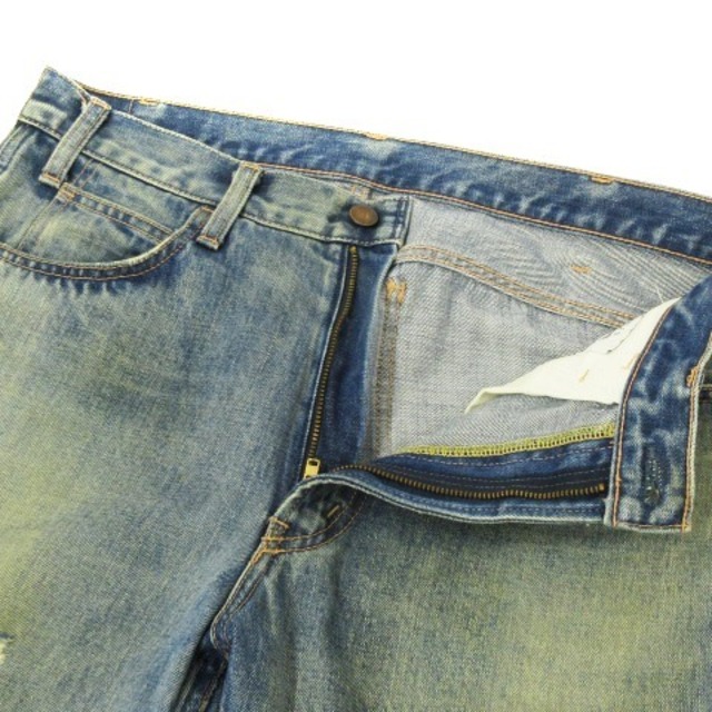 UNUSED(アンユーズド)のアンユーズド デニム パンツ ジーンズ ダメージ加工 USED加工 ブルー 2 メンズのパンツ(デニム/ジーンズ)の商品写真