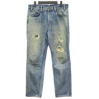 売れ筋日本 難有りUNUSEDアンユーズド ダメージ加工デニムパンツ
