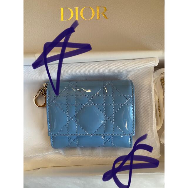 新品未使用！ 完売品 ディオール Dior 財布 ウォレット ブルー