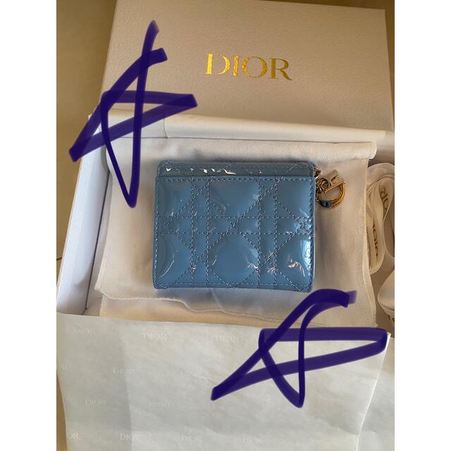 新品未使用！ 完売品 ディオール Dior 財布 ウォレット ブルー