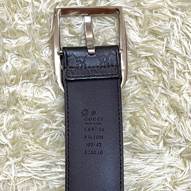 GUCCI - 極美品 グッチ レザー ベルト マイクロgg シマ シルバー GUCCI - 極美品 グッチ レザー ベルト マイクロgg シマ シルバー