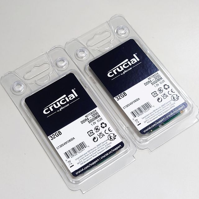 新品☆ Crucial DDR4-3200 64GB (32Gx2) (v2