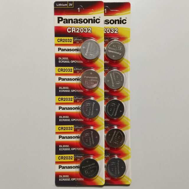 Panasonic(パナソニック)のPanasonic CR2032 5個入×2 パナソニック ボタン コイン 電池 スマホ/家電/カメラのスマートフォン/携帯電話(その他)の商品写真