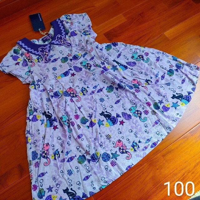 ANNA SUI mini(アナスイミニ)の100 アナスイミニ 海のおともだちワンピース キッズ/ベビー/マタニティのキッズ服女の子用(90cm~)(ワンピース)の商品写真