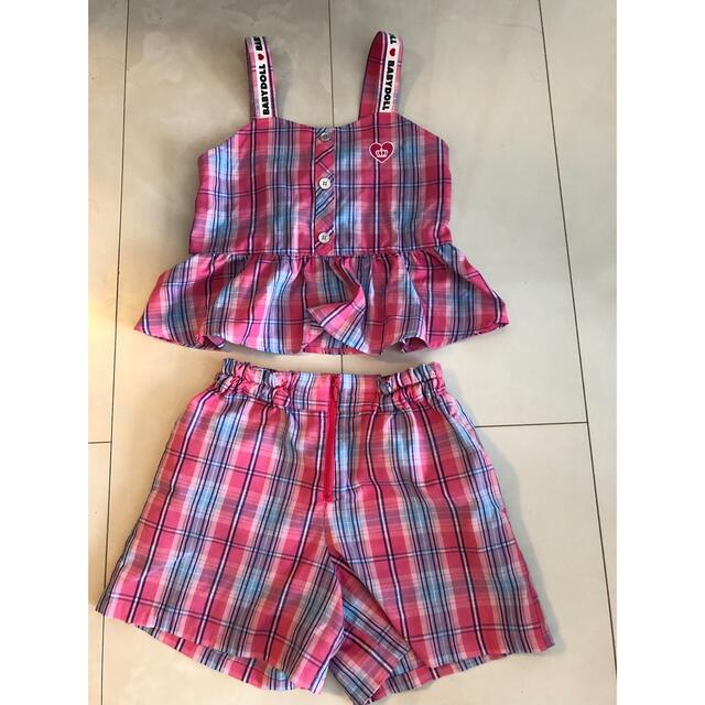 BABYDOLL(ベビードール)のBABYDOLL チェックセットアップ キッズ/ベビー/マタニティのキッズ服女の子用(90cm~)(その他)の商品写真