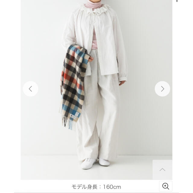 nest Robe(ネストローブ)の☆ネストローブ☆コットンリネンダンガリーフリルシャツ レディースのトップス(シャツ/ブラウス(長袖/七分))の商品写真