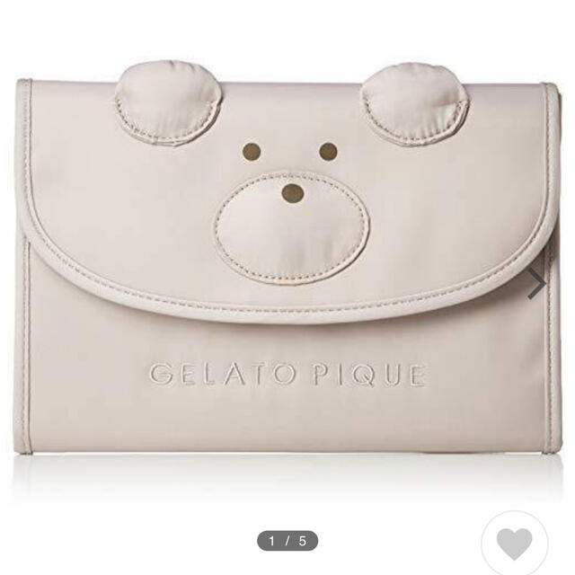 gelato pique - ジェラートピケ　母子手帳ケース　くま　新品未使用　ピンクベージュ
