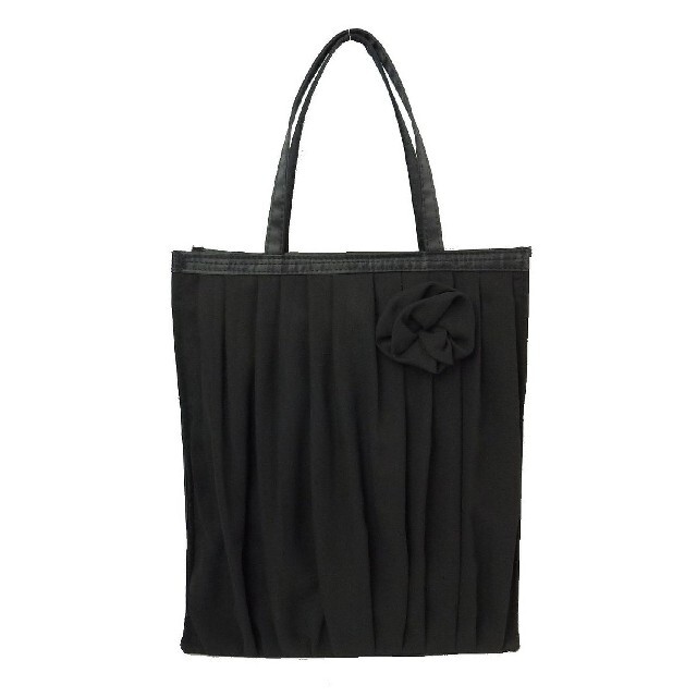 新品冠婚葬祭法事結婚式フォーマルバッグ縦型黒シフォンパーティーバッグサブバッグ レディースのバッグ(トートバッグ)の商品写真
