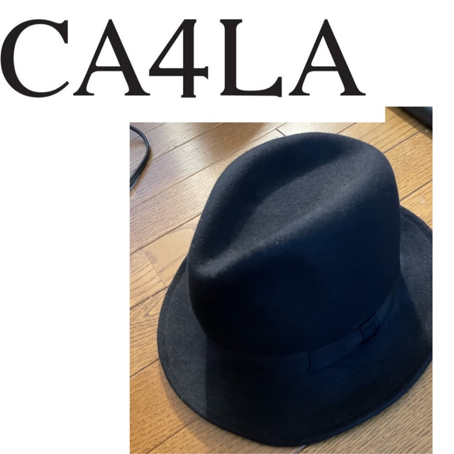 CA4LA(カシラ)の中折れハット　カシラ　黒　ブラック　ラビット メンズの帽子(ハット)の商品写真