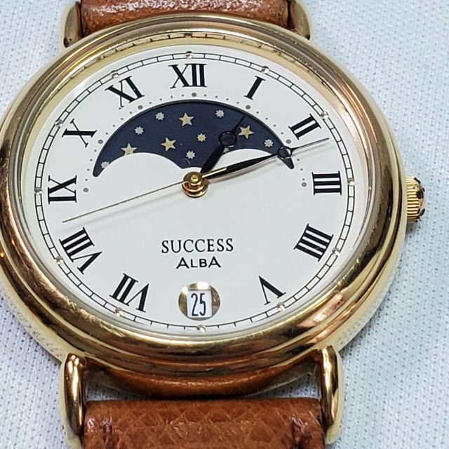 SEIKO - SEIKO ALBA サクセス ムーンフェイズ V338-6A70 腕時計 SEIKO - SEIKO ALBA サクセス ムーンフェイズ V338-6A70 腕時計