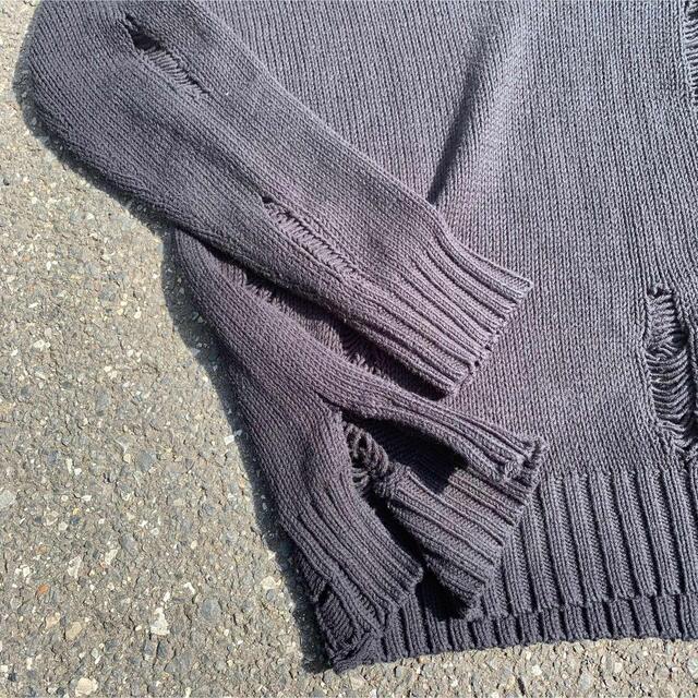 vintage クラッシュニット ダメージ加工 90's グランジ