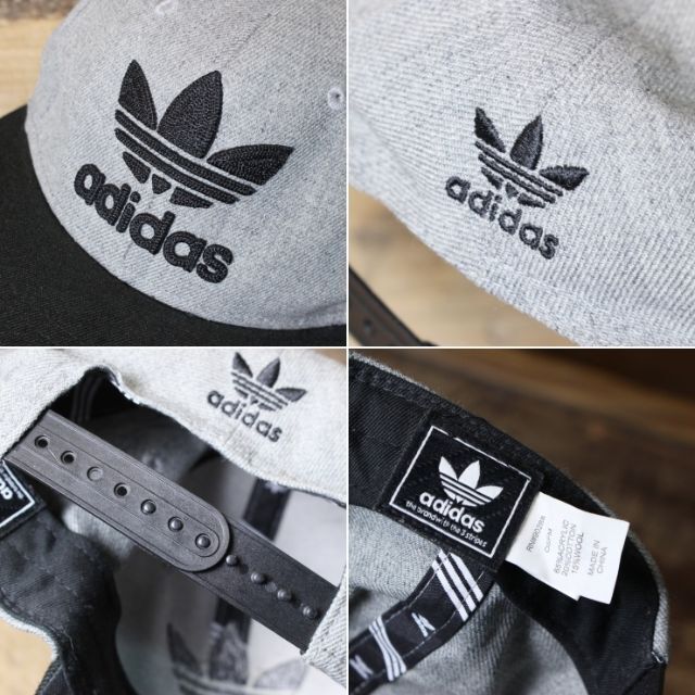 adidas(アディダス)のUSA adidas ロゴ 刺繍 キャップ 帽子 グレー フリーサイズss184 メンズの帽子(キャップ)の商品写真