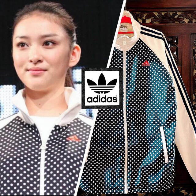 adidas Originals トラックジャケット ドット 水玉 ブラック