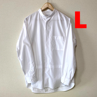 ユニクロ(UNIQLO)のユニクロ　+J ジルサンダー　スーピマコットンオーバーサイズシャツLサイズ(シャツ)