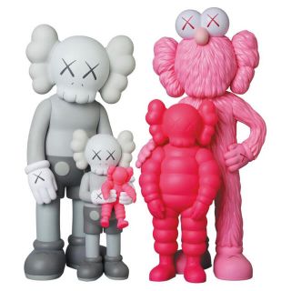 メディコムトイ(MEDICOM TOY)のKAWS FAMILY GREY/PINK/FLUORO PINK 新品未開封(その他)