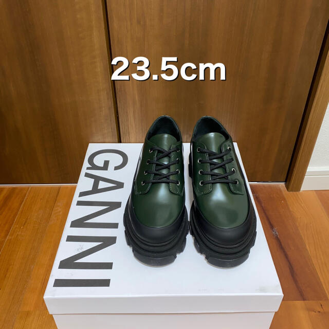 GANNI ガニー 厚底 レースアップ 革靴 チャンキーソール 23.5cmの通販 by とうもろこし's shop｜ラクマ