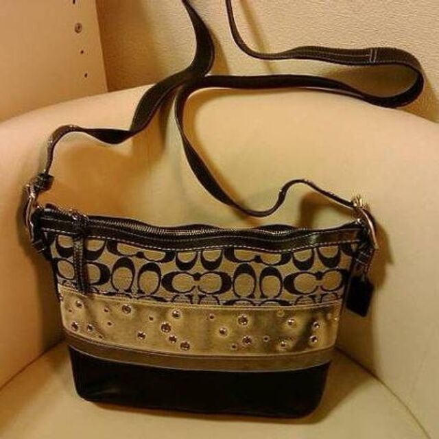 Coach(コーチ)ストライプシグネチャーショルダーバッグ mzMZ6PST1r