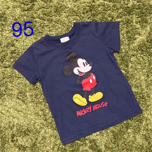 Disney(ディズニー)の【美品】Disney ミッキーマウス  Tシャツ ネイビー size 95 キッズ/ベビー/マタニティのキッズ服男の子用(90cm~)(Tシャツ/カットソー)の商品写真