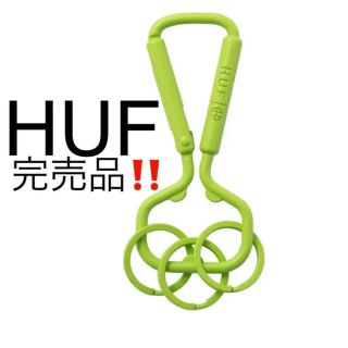 ハフ(HUF)のHUFカラビナ　グリーンBOTTLE OPENER CARABINERレア‼️(キーケース)