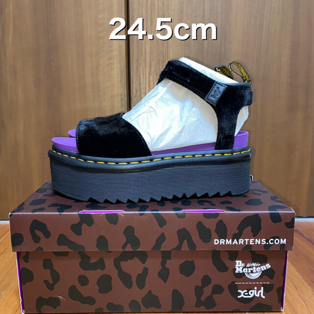 X-girl(エックスガール)のDr.Martens X-GIRL コラボモデル ストラップ サンダル ブラック レディースの靴/シューズ(サンダル)の商品写真