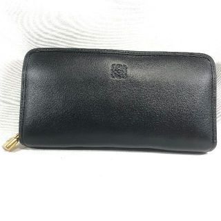 ロエベ(LOEWE)の【美品】ロエベ アナグラム アマソナ レザー ラウンドファスナー黒2(財布)