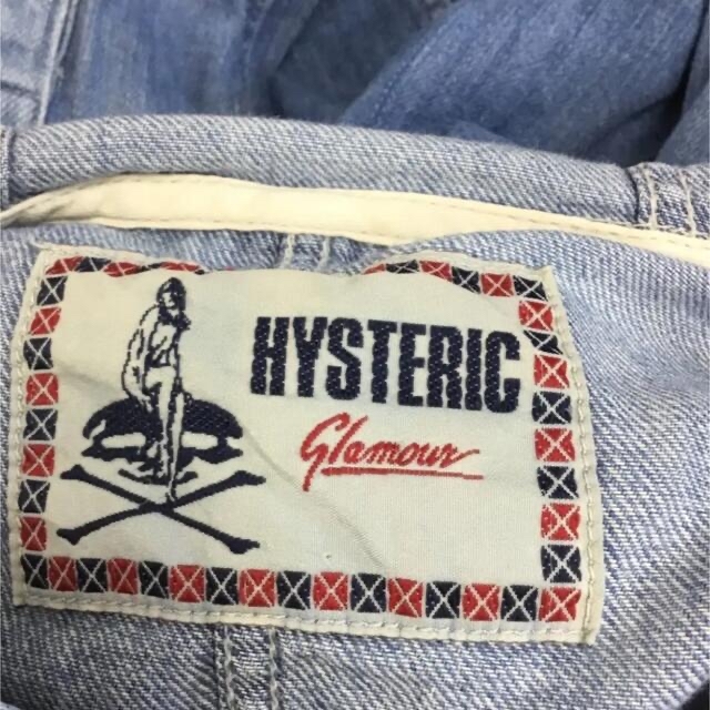 HYSTERIC GLAMOUR(ヒステリックグラマー)のHYSTERIC GLAMOUR  LU加工 レディース　デニムシャツワンピース レディースのワンピース(ひざ丈ワンピース)の商品写真