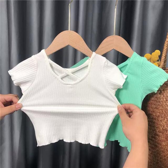 トップス×ショートパンツ　セット キッズ/ベビー/マタニティのキッズ服女の子用(90cm~)(ワンピース)の商品写真